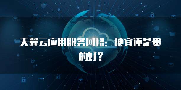 天翼云应用服务网格:便宜还是贵的好?