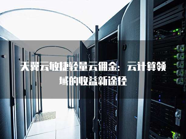 天翼云敏捷轻量云佣金:云计算领域的收益新途径