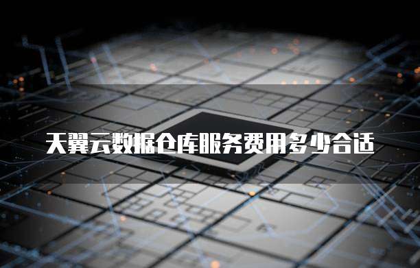 天翼云数据仓库服务费用多少合适