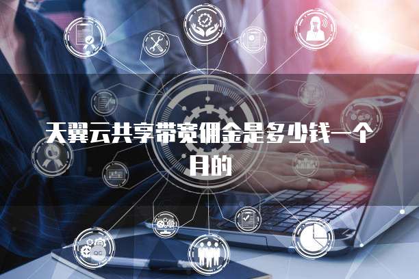 天翼云共享带宽佣金是多少钱一个月的
