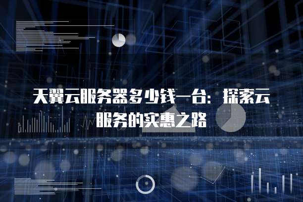 天翼云服务器多少钱一台:探索云服务的实惠之路