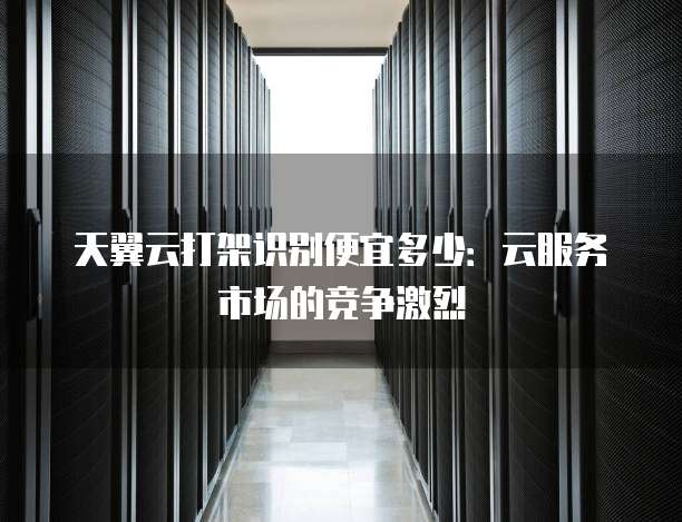 天翼云打架识别便宜多少:云服务市场的竞争激烈