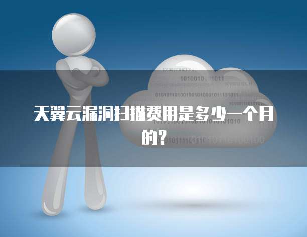 天翼云漏洞扫描费用是多少一个月的?