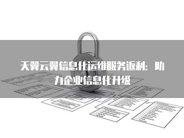 天翼云翼信息化运维服务返利:助力企业信息化升级