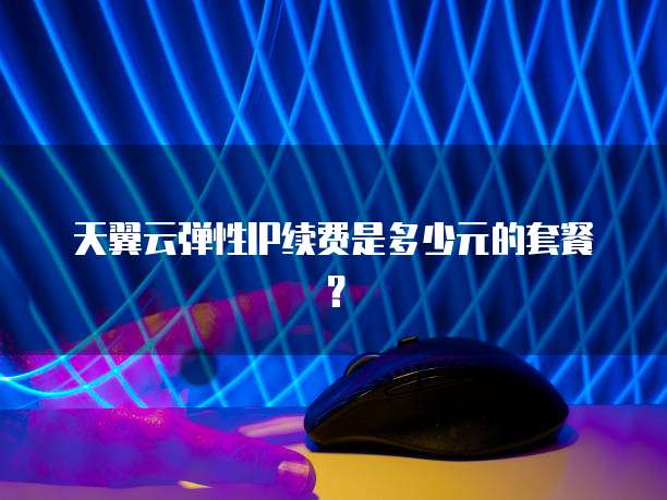 天翼云弹性IP续费是多少元的套餐?