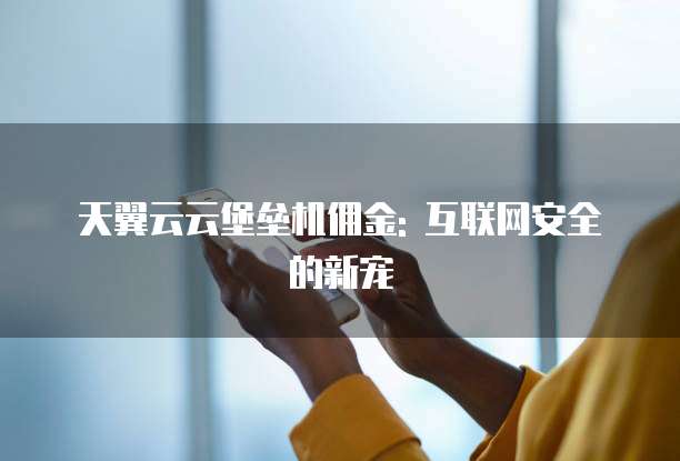 天翼云云堡垒机佣金: 互联网安全的新宠
