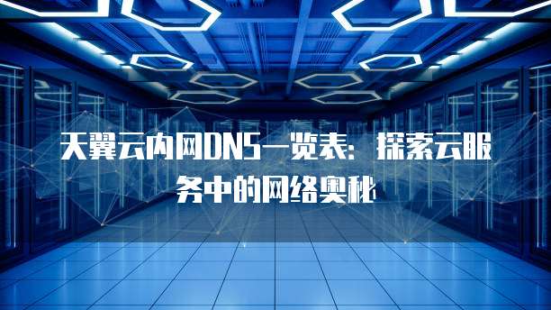 天翼云内网DNS一览表:探索云服务中的网络奥秘