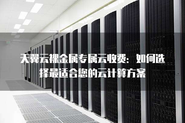 天翼云裸金属专属云收费：如何选择最适合您的云计算方案