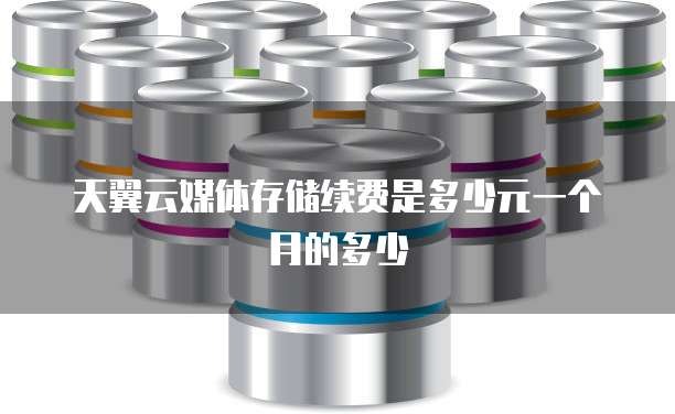 天翼云媒体存储续费是多少元一个月的多少
