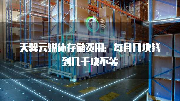天翼云媒体存储费用:每月几块钱到几千块不等