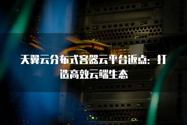 天翼云分布式容器云平台返点:打造高效云端生态
