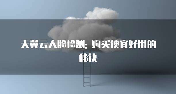天翼云人脸检测: 购买便宜好用的秘诀