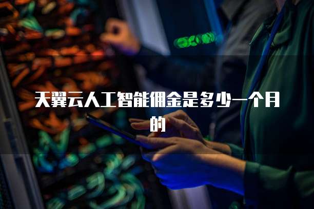 天翼云人工智能佣金是多少一个月的