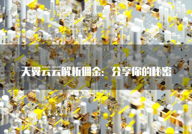 天翼云云解析佣金:分享你的秘密