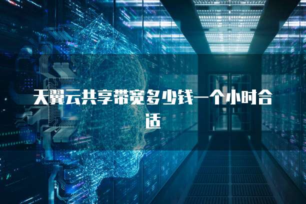 天翼云共享带宽多少钱一个小时合适