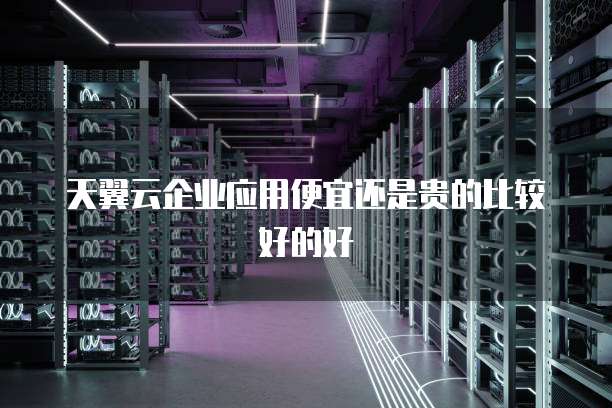 天翼云企业应用便宜还是贵的比较好的好