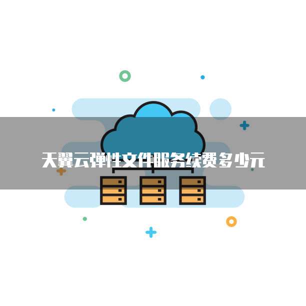 天翼云弹性文件服务续费多少元