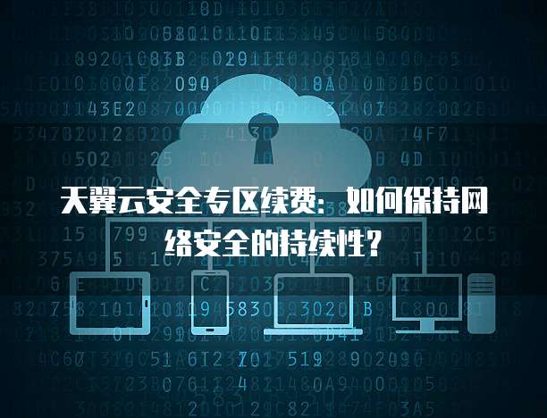 天翼云安全专区续费:如何保持网络安全的持续性?