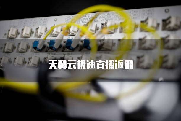 天翼云极速直播返佣