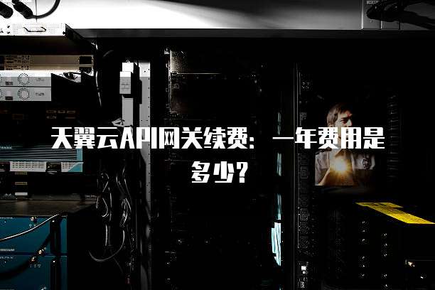 天翼云API网关续费:一年费用是多少?