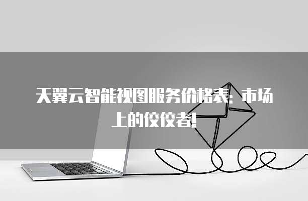天翼云智能视图服务价格表: 市场上的佼佼者!