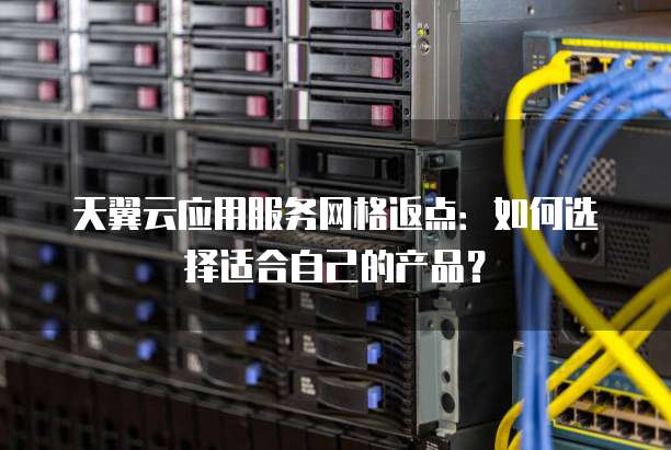 天翼云应用服务网格返点:如何选择适合自己的产品?