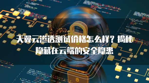 天翼云渗透测试价格怎么样？揭秘隐藏在云端的安全隐患