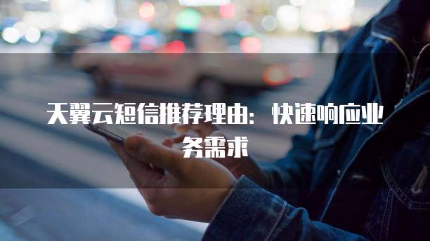 天翼云短信推荐理由:快速响应业务需求