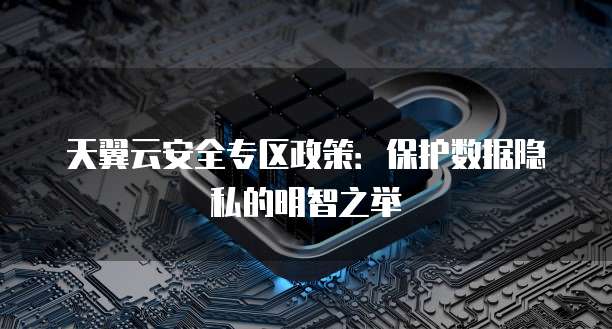 天翼云安全专区政策：保护数据隐私的明智之举