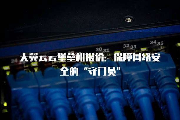 天翼云云堡垒机报价：保障网络安全的&ldquo;守门员&rdquo;