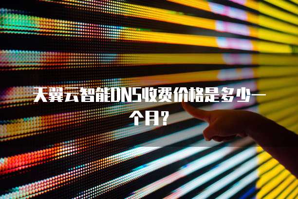 天翼云智能DNS收费价格是多少一个月?
