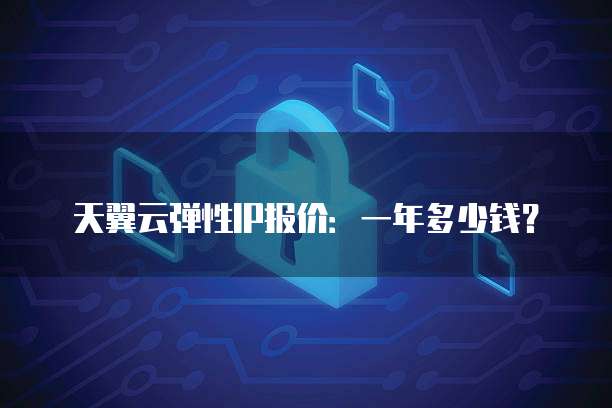 天翼云弹性IP报价:一年多少钱?