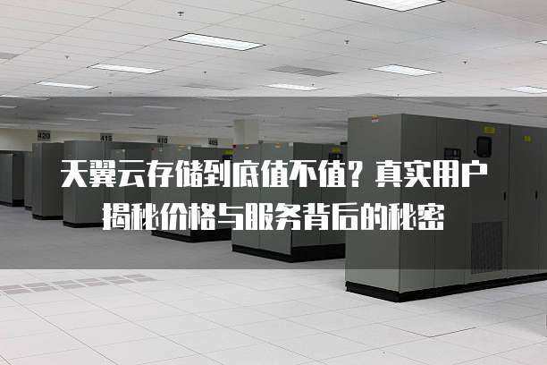 天翼云存储到底值不值?真实用户揭秘价格与服务背后的秘密
