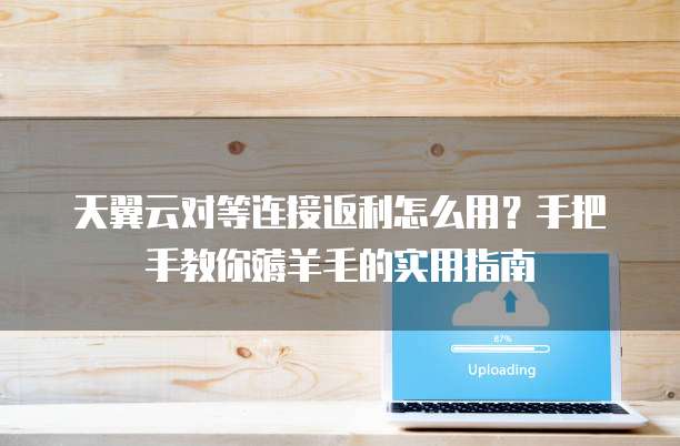 天翼云对等连接返利怎么用？手把手教你薅羊毛的实用指南