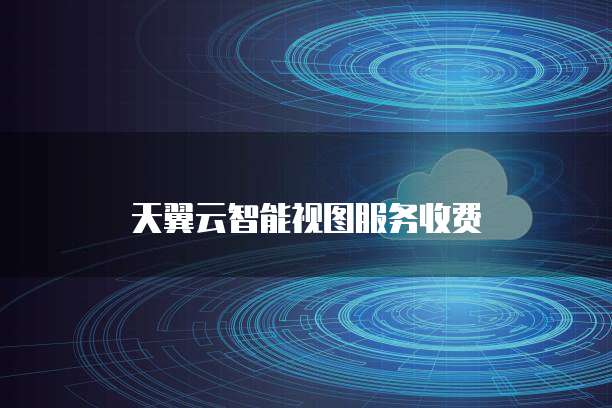 天翼云智能视图服务收费
