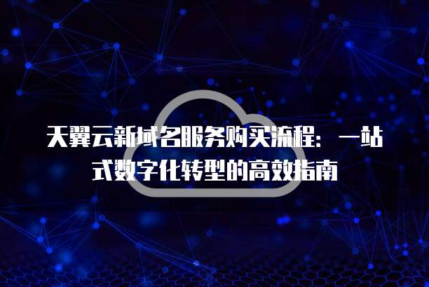 天翼云新域名服务购买流程:一站式数字化转型的高效指南