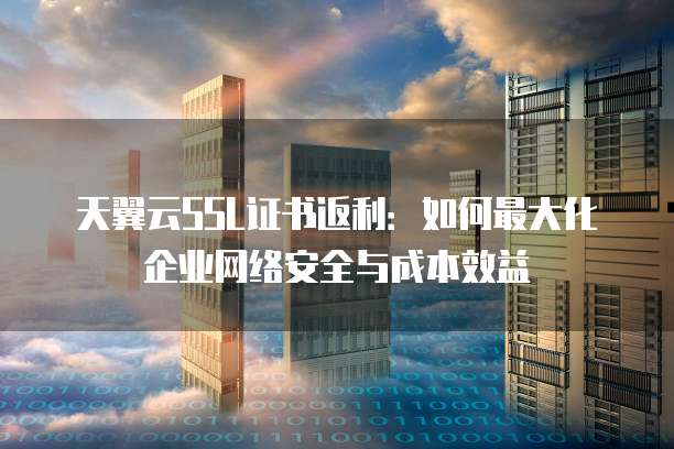 天翼云SSL证书返利:如何最大化企业网络安全与成本效益