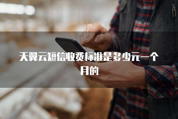 天翼云短信收费标准是多少元一个月的