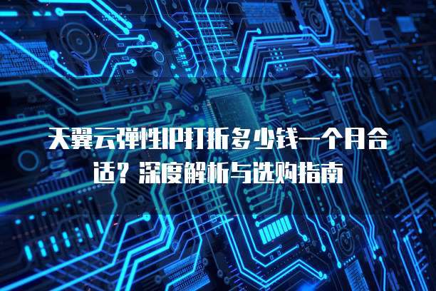 天翼云弹性IP打折多少钱一个月合适?深度解析与选购指南
