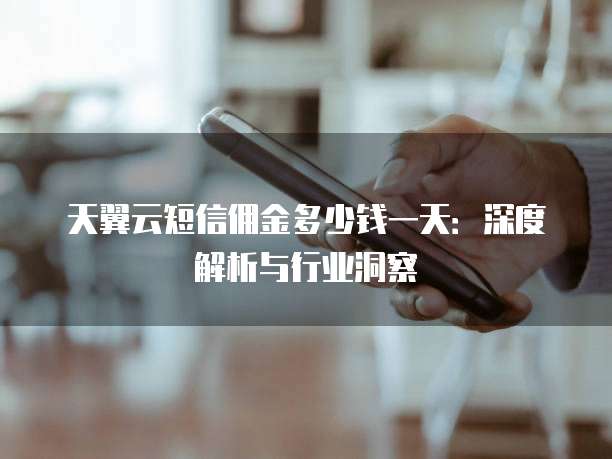 天翼云短信佣金多少钱一天:深度解析与行业洞察