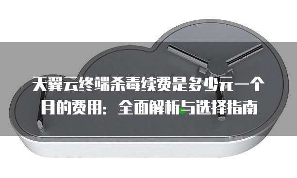 天翼云终端杀毒续费是多少元一个月的费用：全面解析与选择指南