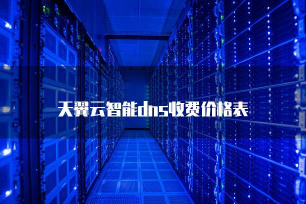 天翼云智能dns收费价格表