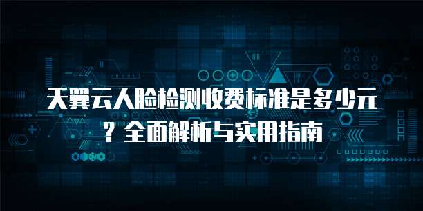 天翼云人脸检测收费标准是多少元？全面解析与实用指南