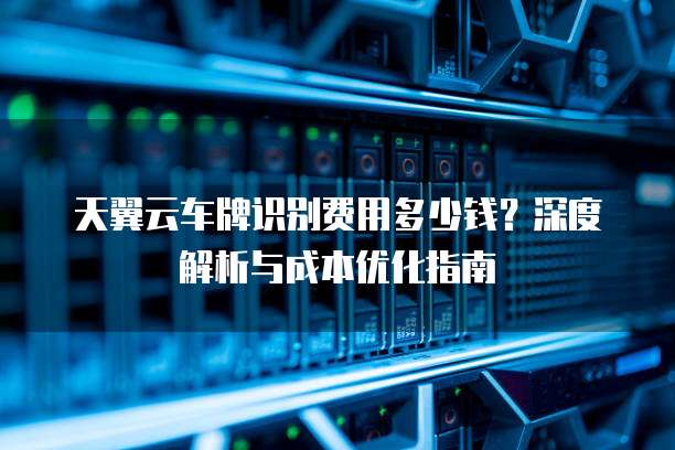 天翼云车牌识别费用多少钱？深度解析与成本优化指南