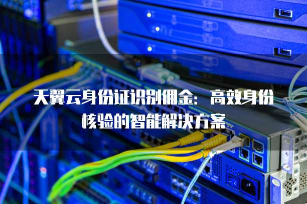 天翼云身份证识别佣金:高效身份核验的智能解决方案
