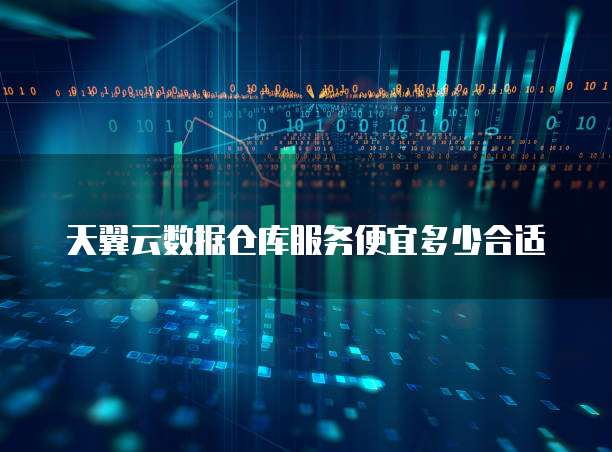 天翼云数据仓库服务便宜多少合适