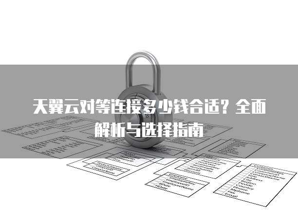 天翼云对等连接多少钱合适?全面解析与选择指南