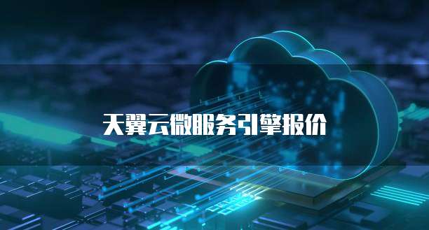 天翼云微服务引擎报价