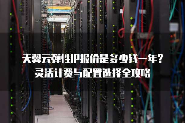 天翼云弹性IP报价是多少钱一年?灵活计费与配置选择全攻略