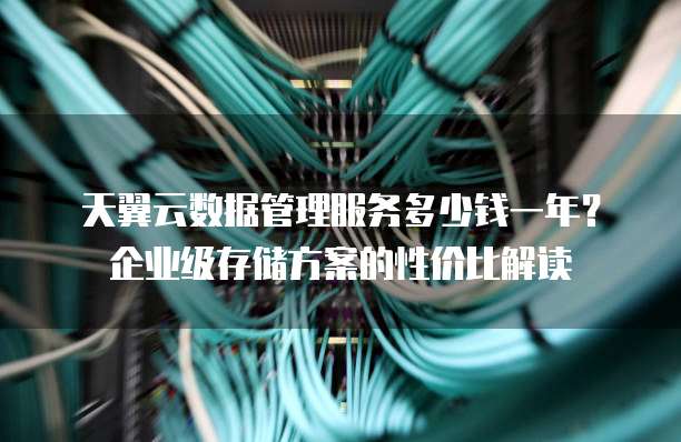 天翼云数据管理服务多少钱一年?企业级存储方案的性价比解读